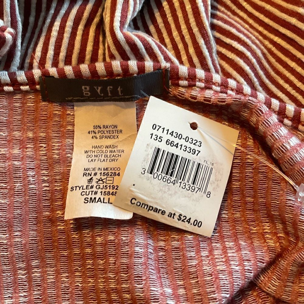 GYRT SMALL STRIPED TOP NWT - Picture 3 of 6